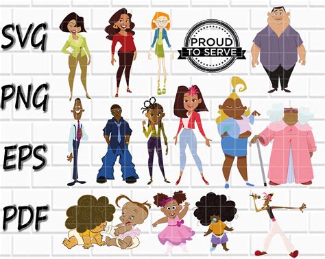The Proud Family SVG 15 Designs the Proud Family Characters - Etsy