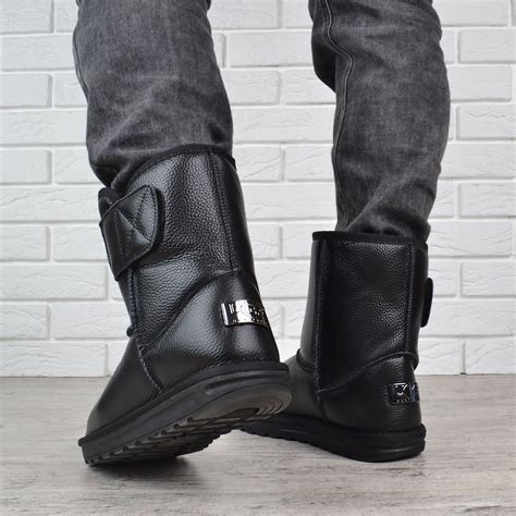 ᐉ Купить Угги мужские кожаные зимние сапоги UGG Australia черные на ...