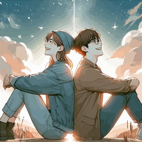 ilustracao de um amigo feliz vetor premium gerado  ia