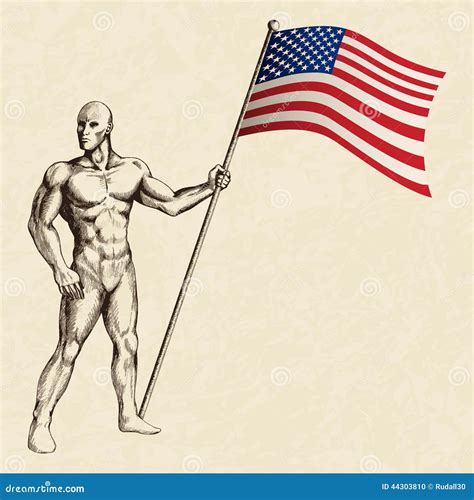 Flag Bearer Vector Illustration | CartoonDealer.com #60589740