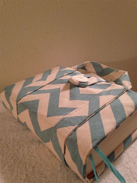 Beautiful Chevron Blue Bible Cover With Handles 9.75l - Etsy
