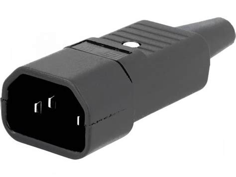 Разъем питания AC, вилка, "папа", 10А, 250В AC, IEC 60320, C14 (E ...