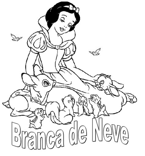 A Arte de Educar: Desenhos da Branca de neve para Colorir