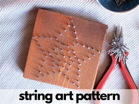 String Art Pattern Printable Star String Art Pattern for - Etsy