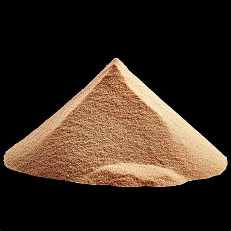 sand cone    sand   black background premium ai