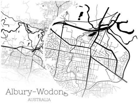 Albury-Wodonga Map INSTANT DOWNLOAD Albury-Wodonga Australia | Etsy