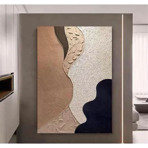 LUKISAN ABSTRAK MODEREN PLUS FRAME in 2025 | Large abstract wall art ...