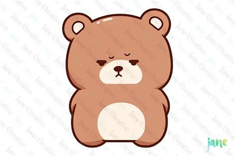 grumpy bear emoji clipart