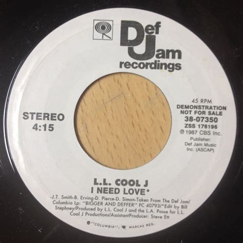 L.L. Cool J* - I Need Love (1987, Vinyl) | Discogs