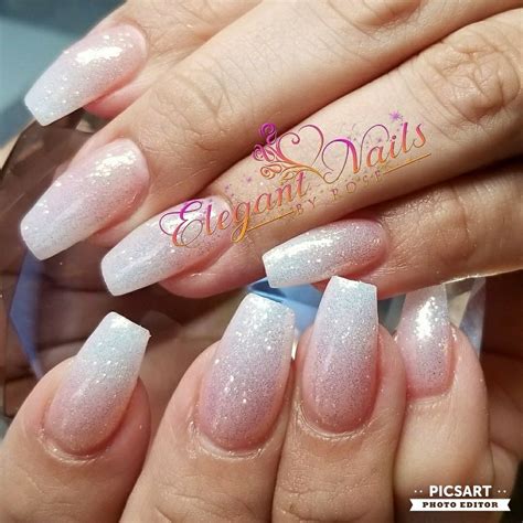 Get the Perfect Pink and White Ombre Nails with Glitter – The FSHN