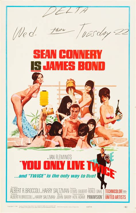 James Bond 'You Only Live Twice' Original Vintage Movie Poster, 1967 at