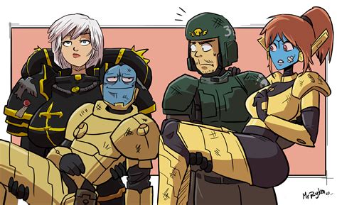 adepta sororitas, astra militarum, and t'au (warhammer 40k) drawn by