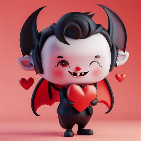 cute vampire  red background pictures