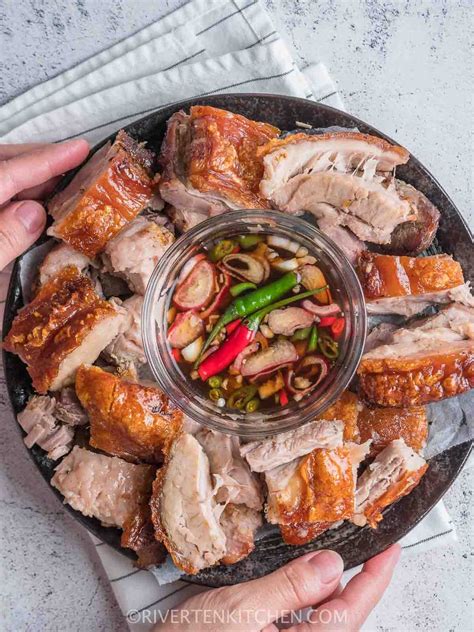 lechon pork belly  crispy crackling recipe lechon recipe pork