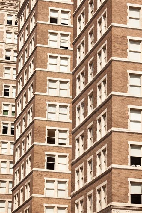 Red Brick Building Facade stock image. Image of brick - 24813943