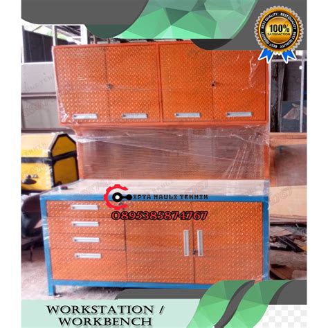 jual steel heavy duty workbench work bench meja kerja workshop ready