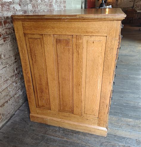 Vintage Oak Blueprint / Map / Flat File Cabinet at 1stDibs