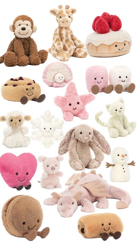 jellycats 🩷🤎🤍 in 2024 | Jellycat stuffed animals, Cute stuffed animals ...