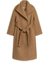 ARKET Oversized Wool Blend Coat in Black | Lyst UK