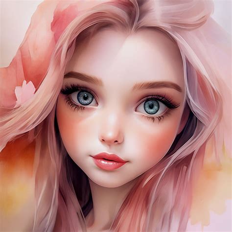 "Transparent watercolor beautiful girl…" — image created in Shedevrum
