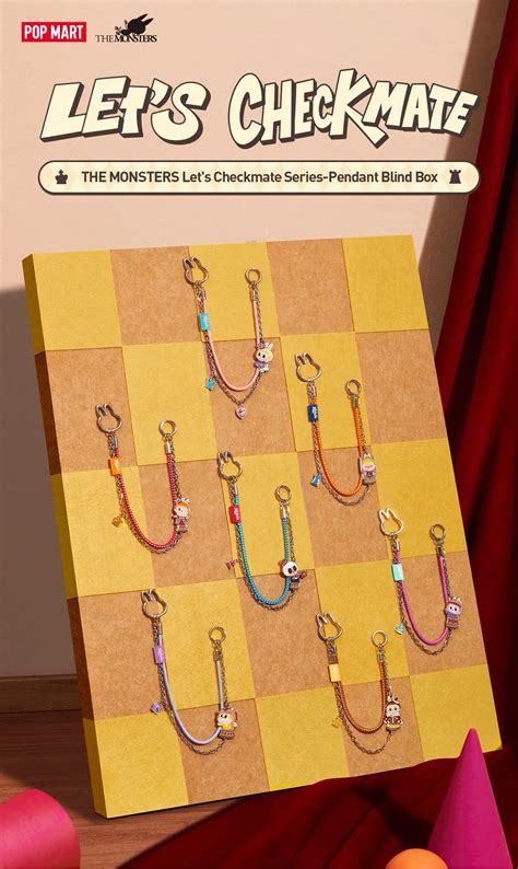 the monsters let's checkmate series-vinyl plush hanging card 9