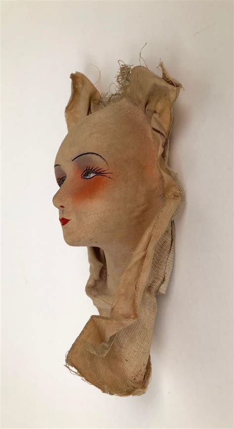 Set of Three, Vintage, French, Pierrot Boudoir Doll Faces from the