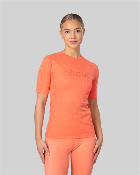 Rib Tech Tee - Coral