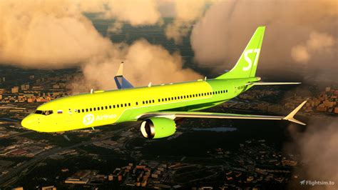 S7 Airlines Boeing 737 MAX - (5K*10K) for Microsoft Flight Simulator | MSFS