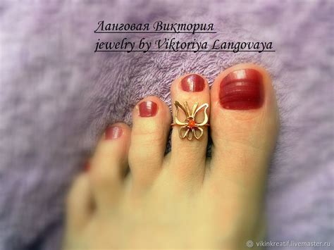 Кольцо на палец ноги "Бантик", wire wrap – купить на Ярмарке Мастеров ...