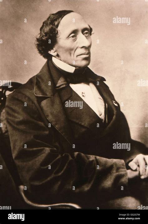 portrait  danish writer hans christian andersen photograph