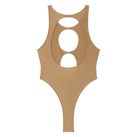 US Womens Bodystocking Sheer Glossy Jumpsuit See Through Lingerie Mesh