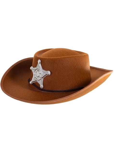 kids brown cowboy sheriff hat brown cowboy costume hat  kids