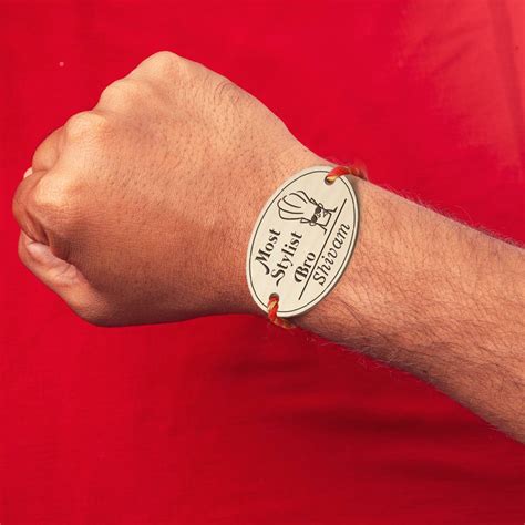 wooden engraved personalized  rakhi zoci voci
