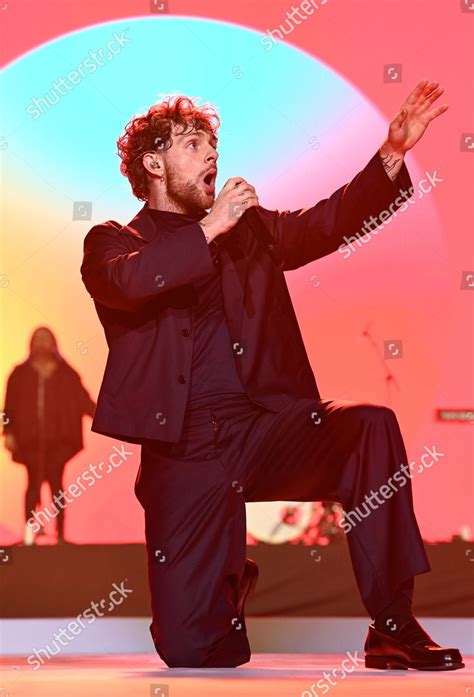 tom grennan performing  stage capitals editorial stock photo stock