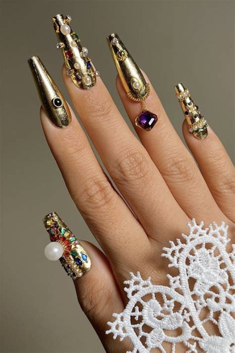 30 Fabulous Jeweled Nails to Add Glamour to Your Manicure - Your Classy ...