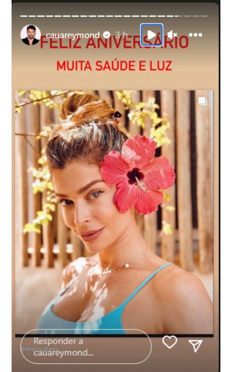 Foto: Cauã Reymond foi sucinto ao parabenizar Grazi Massafera: 'Feliz