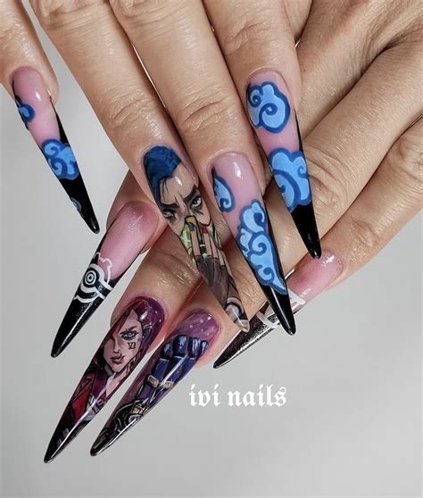 Pin by Yana on Anime nail | Anime nails, Nail designs, Acrylic nails