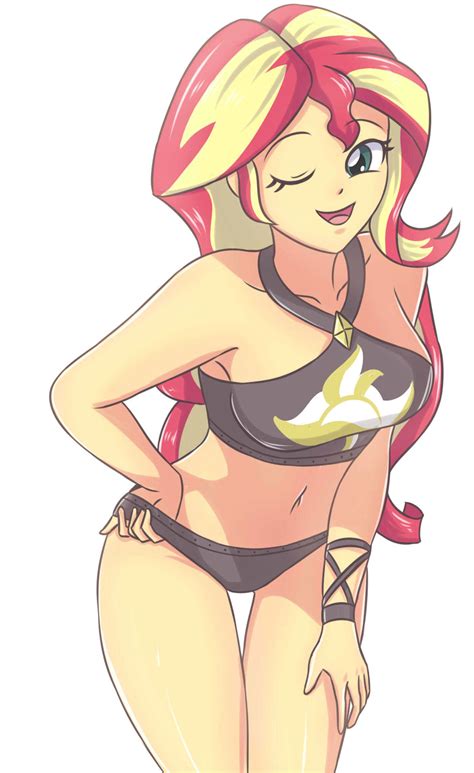 #2227017 - safe, artist:sumin6301, sunset shimmer, equestria girls, adorasexy, belly button, b ...