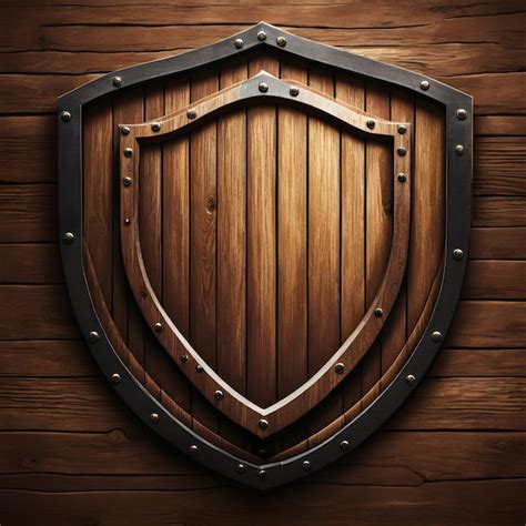 Premium Photo | A shield with a shield on the front of it