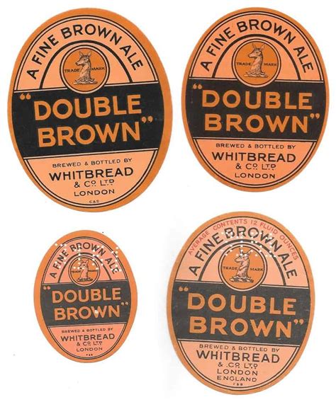 whitbread double brown group    mm mm tall british beer