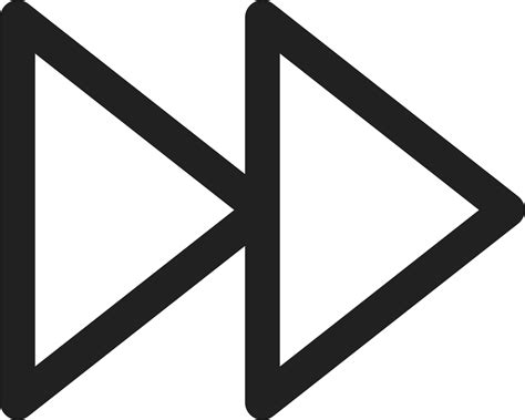 Fast Forward Symbol White