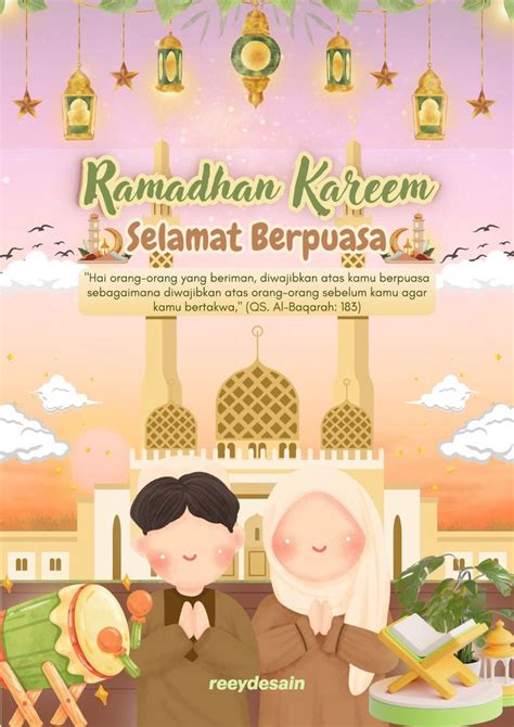 poster tema ramadhan bulan puasa