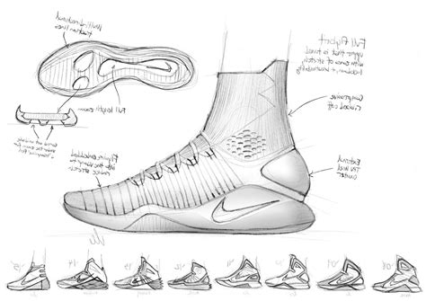 Basketball Shoes Sketch at PaintingValley.com | Explore collection of ...