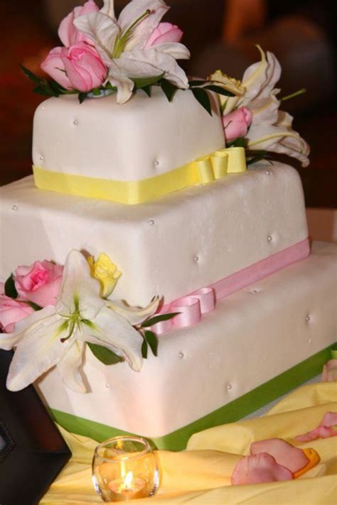 Ribbon Wedding Cake - CakeCentral.com