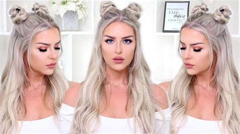 how to do space buns with long hair