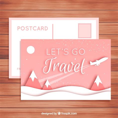 vector travel postcards  landscape