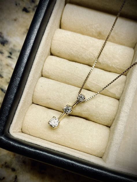 14k Yellow Gold Past, Present, Future Diamond Pendant… - Gem