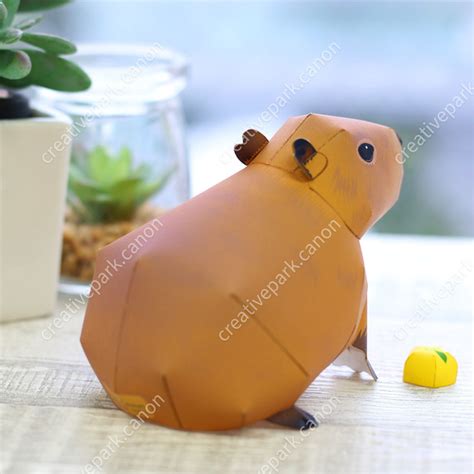 Papercraft Capybara Lowpoly Animal Sculpture 3d Paper Craft Printable Diy Crafts, Paper Crafts ...