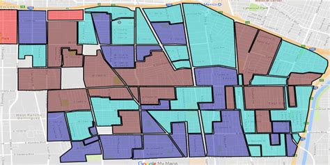 Gang territories in Compton, CA as of 2016. [1140 x 721] : MapPorn