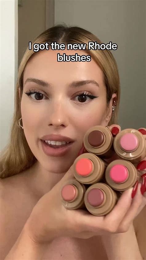 new @rhode blushes!!! [Video] in 2024 | Grunge makeup, Makeup routine ...